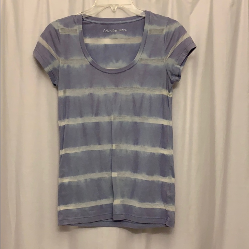 Purple Calvin Klein shirt